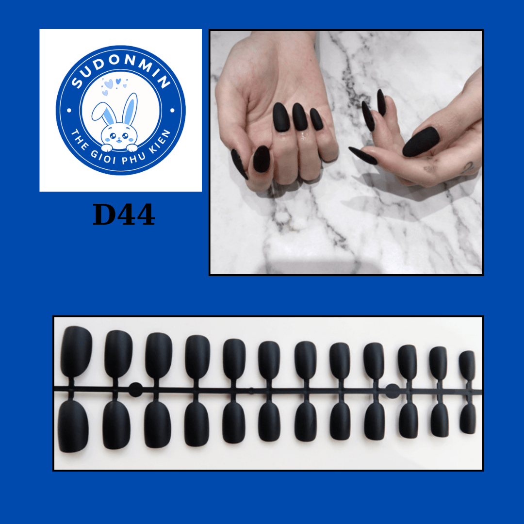 Móng Tay Giả Trơn Form Dài Kèm Keo