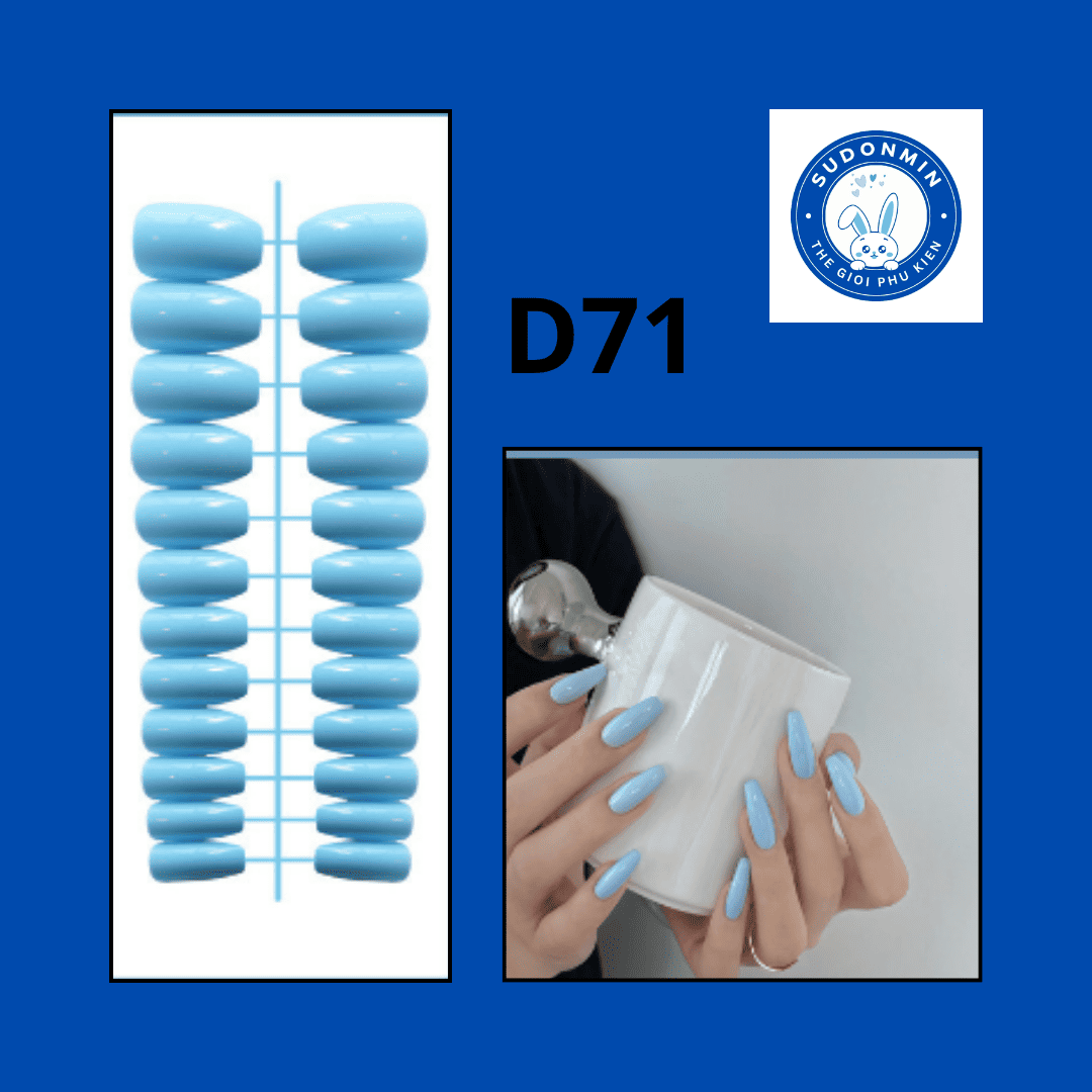 Móng Tay Giả Dài Trơn Kèm Keo