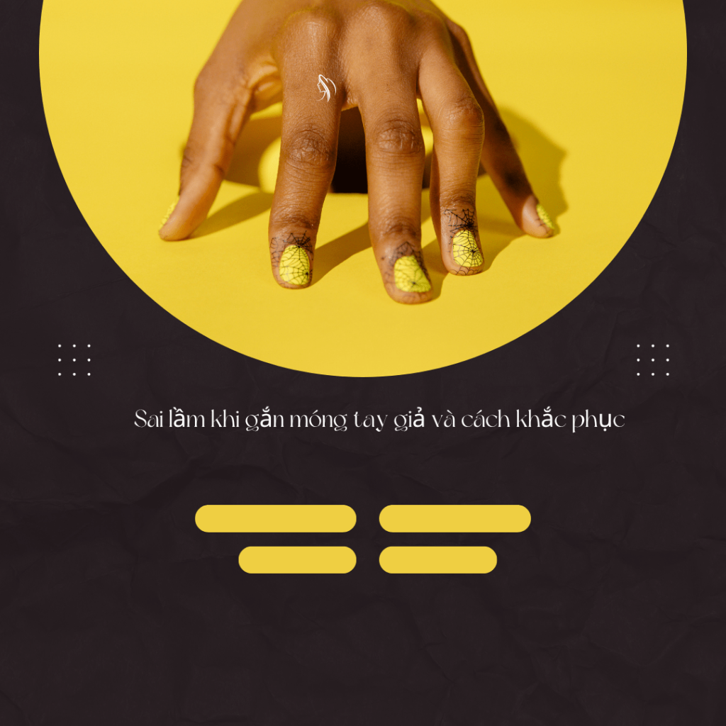 Người phụ nữ đang gắn móng tay giả với dụng cụ chuẩn tại nhà